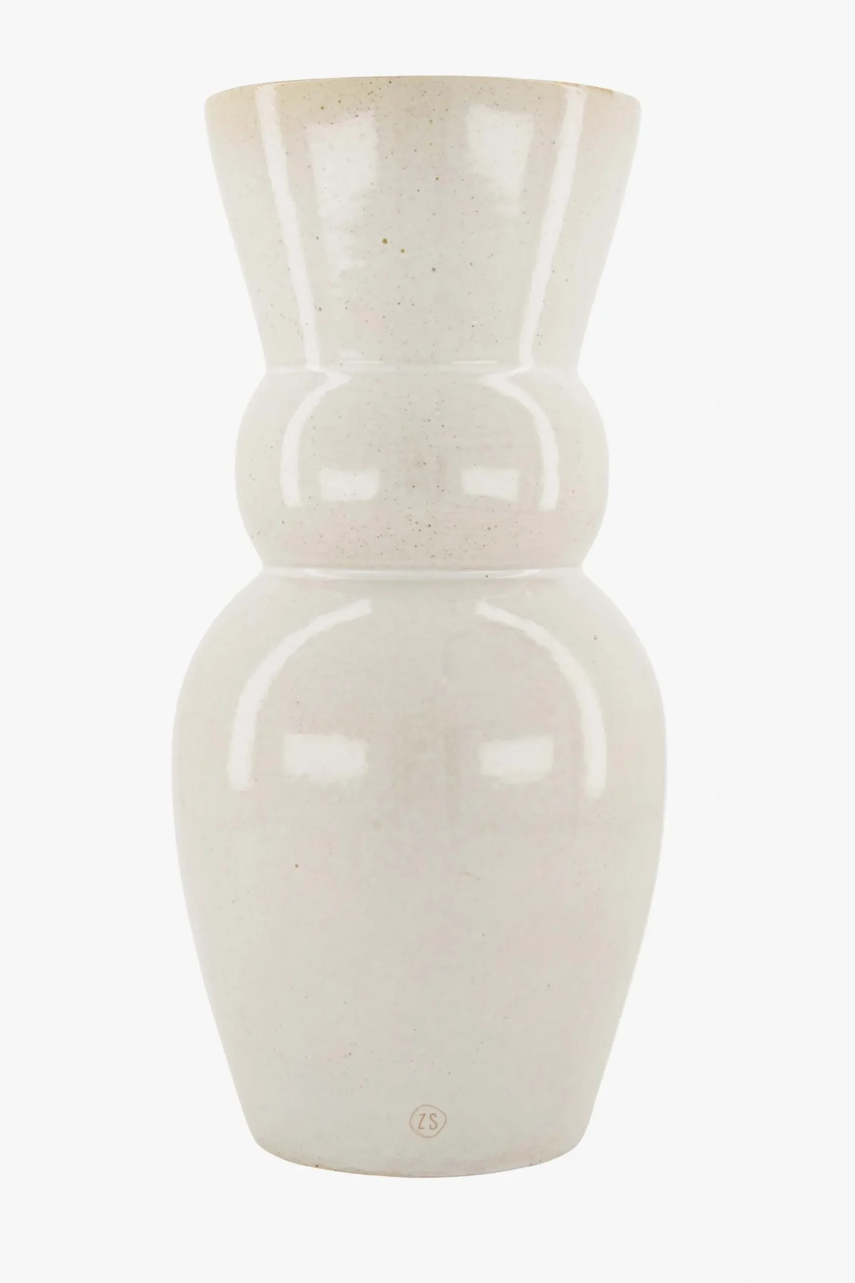 zusss keramieken vaas glazuur zand spikkels