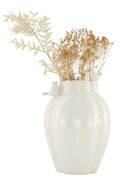 zusss keramieken vaas vogeltjes wit