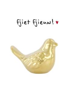 zusss keramieken vogel goud