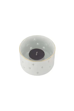 zusss keramieken waxinelichthouder sterretjes wit