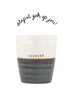 zusss koffiemok leukerd antracietgrijs/wit