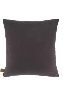 zusss kussen grafisch gewoven patroon 45x45cm antracietgrijs