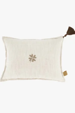 zusss kussen klavertje en strepen 35x25cm peper en zout/brique