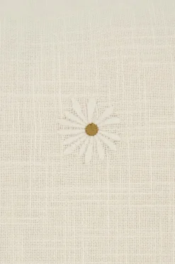 zusss kussen ornament print en madeliefje 50x30cm antraciet/ecru