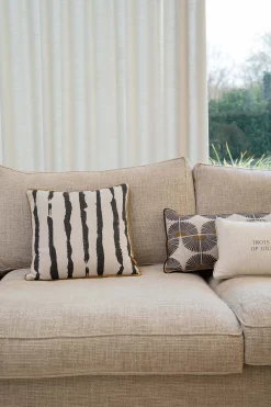 zusss kussen penseelstreken 45x45cm zand/antraciet