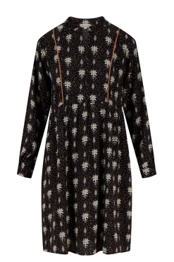 zusss limited jurk met bloemenprint zwart