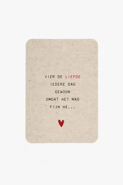zusss linnen kaart vier de liefde zand