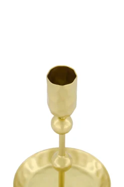 zusss metalen kandelaar 15cm goud