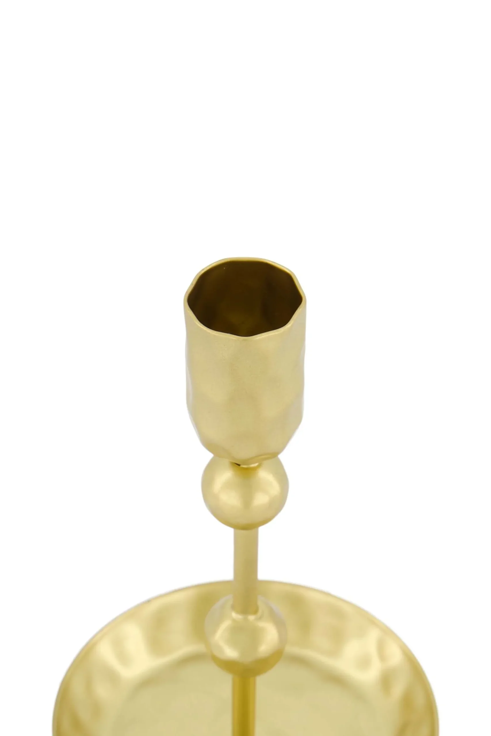 zusss metalen kandelaar 15cm goud