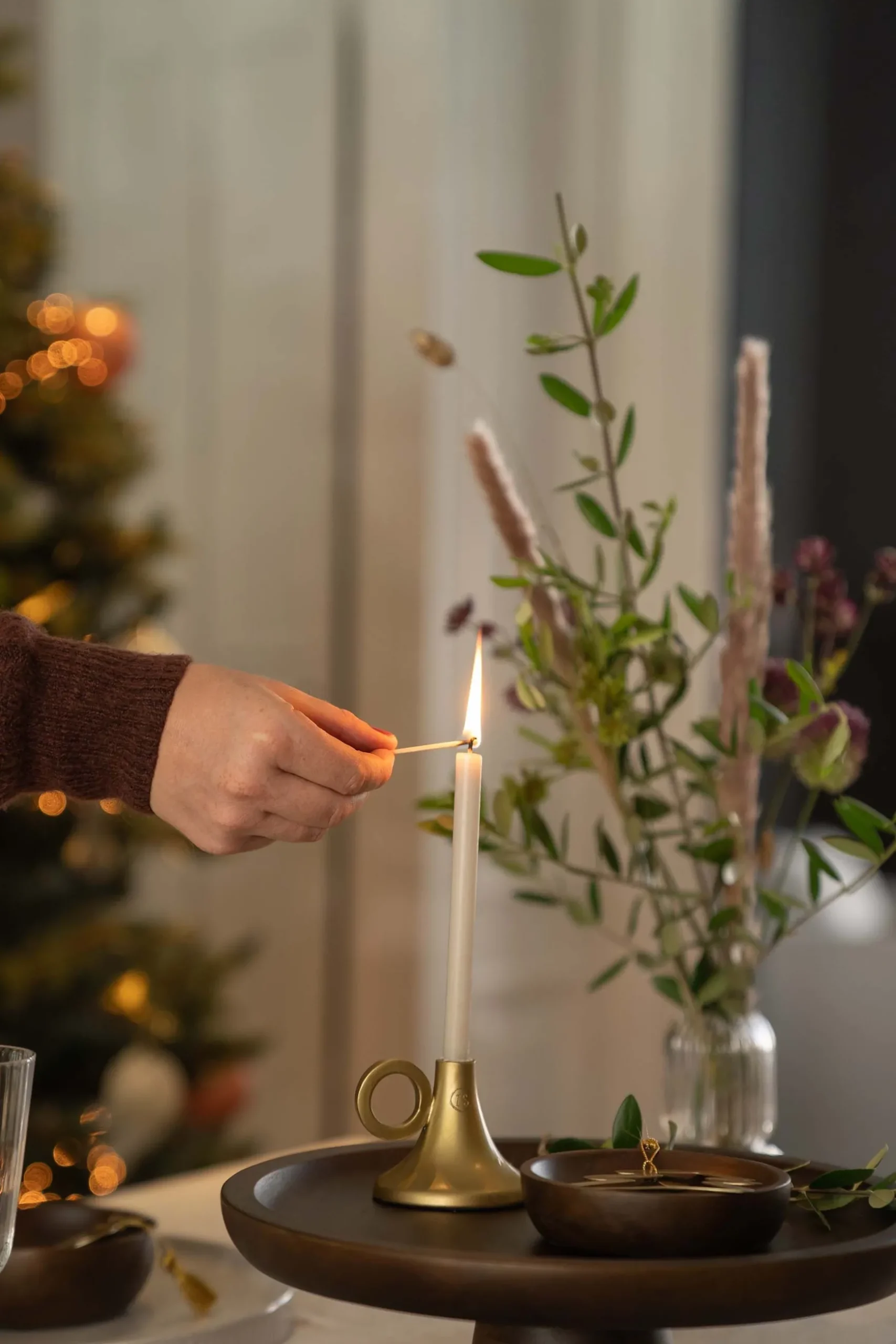 zusss metalen kandelaartje met oor goud
