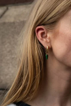 zusss oorbel met hartje donkergroen