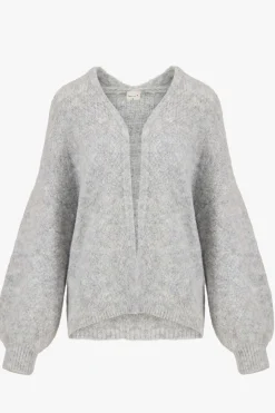 zusss openvallend vest lichtgrijs