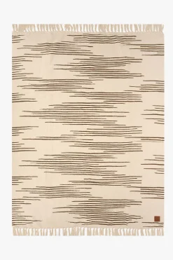 zusss plaid lijnenpatroon 130x170 zand/leem/saliegroen