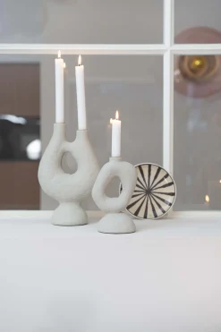 zusss polystone kandelaar ornament L zand