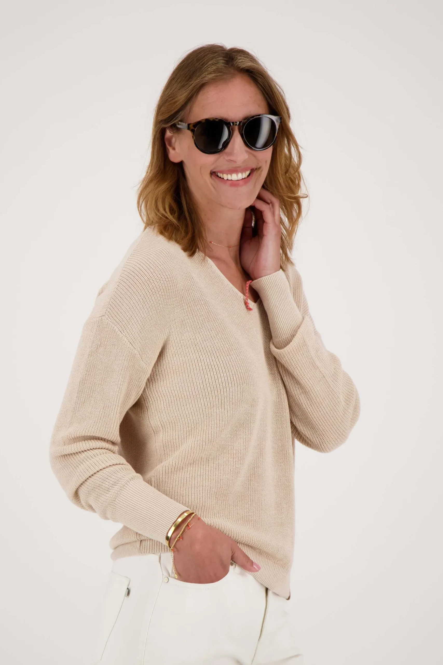 zusss ronde zonnebril gevlekt