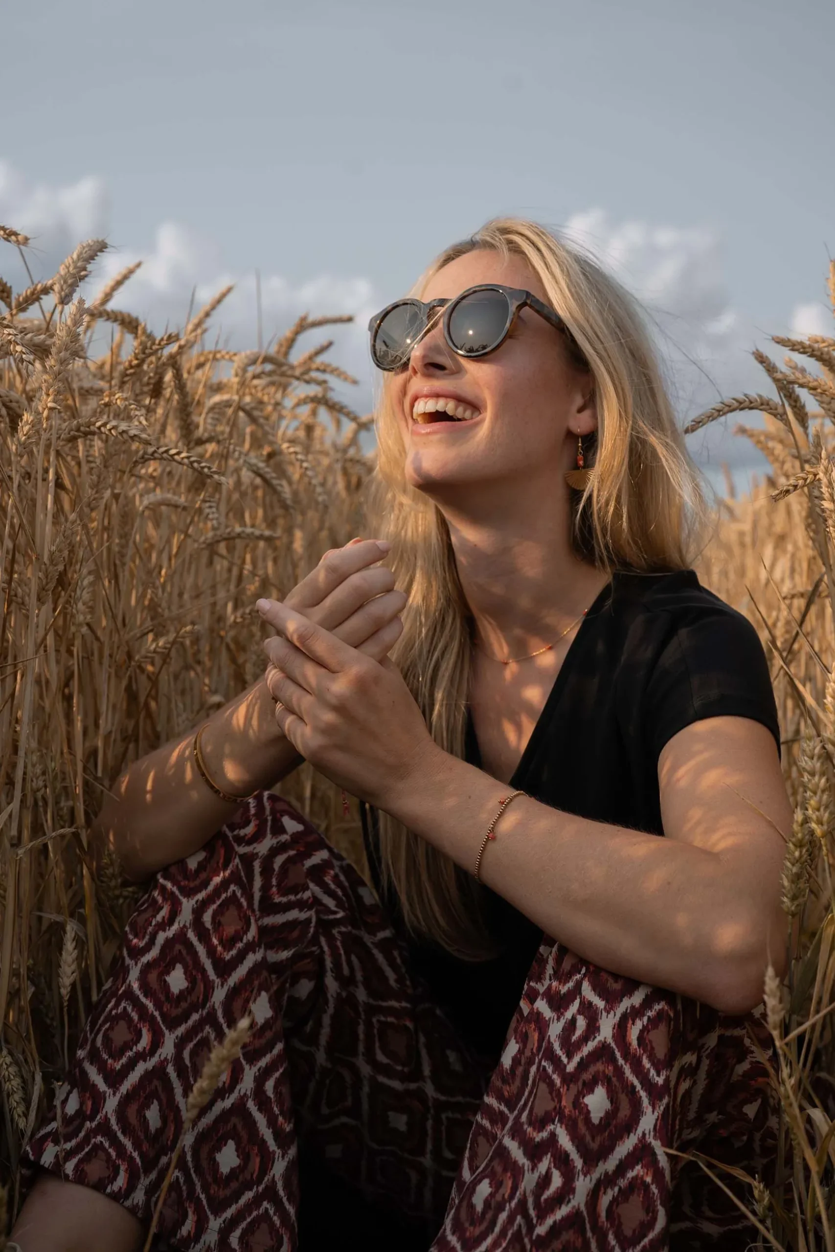 zusss ronde zonnebril gevlekt