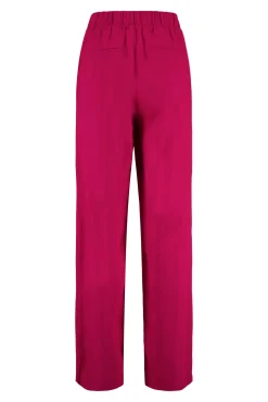 zusss satijnen twill broek roze rood