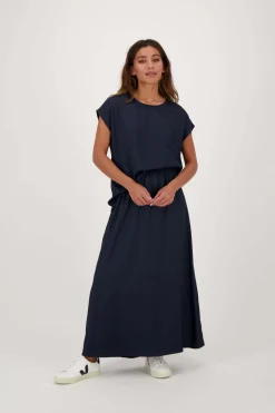 zusss satijnen twill rok donkerblauw