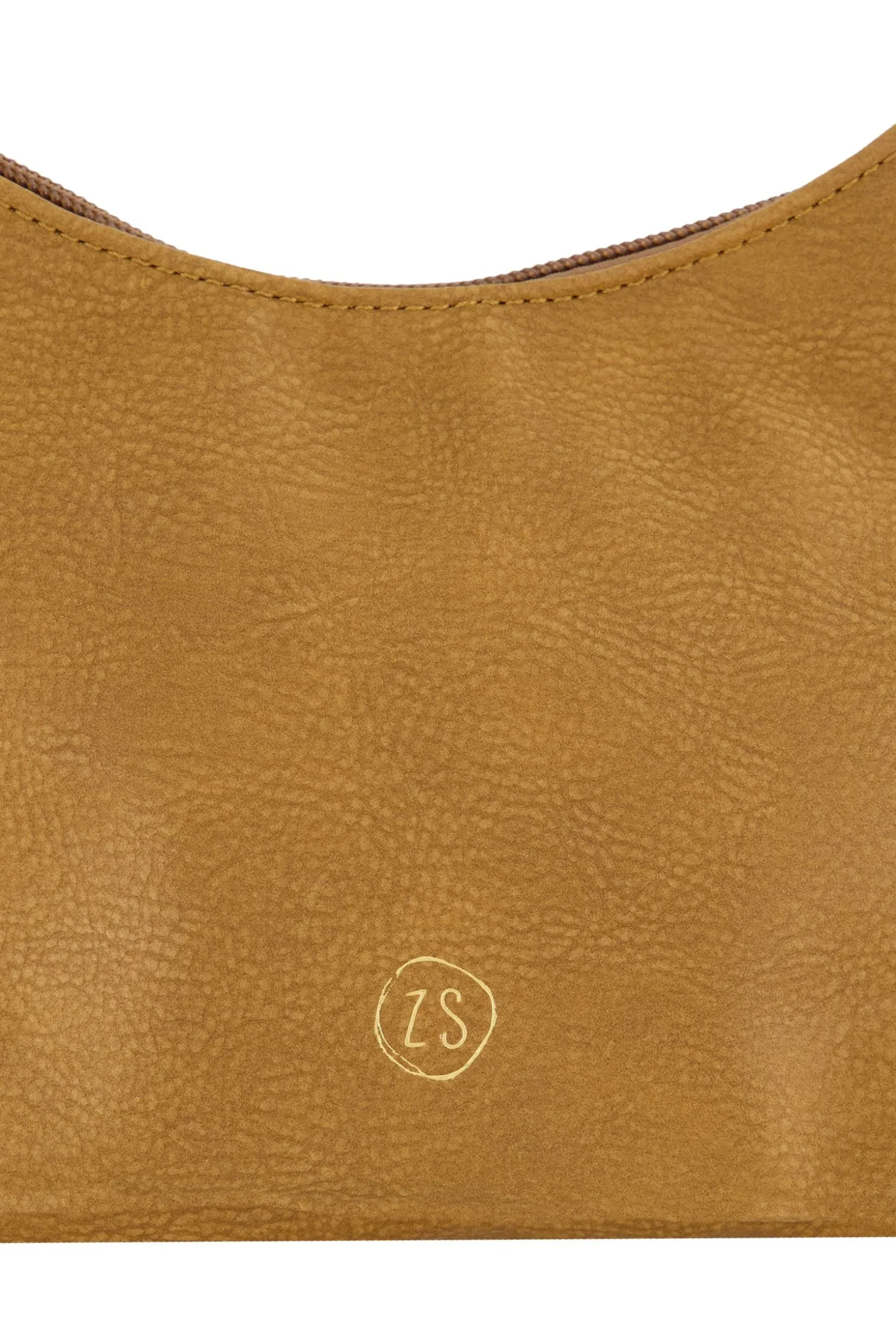 zusss schoudertasje halve maan cognac