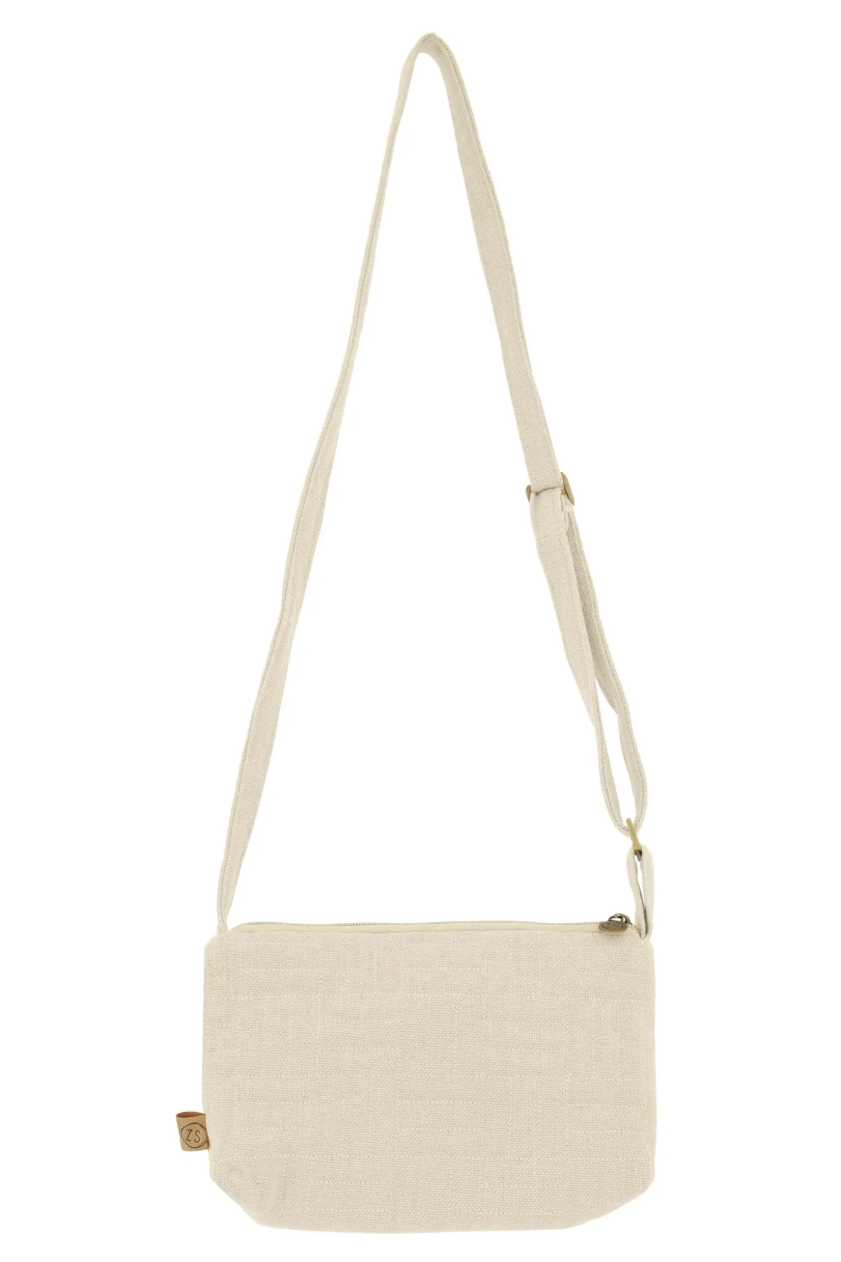 zusss schoudertasje met stiksels peper en zout