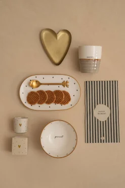 zusss servetten happy moment 11x20cm zand/antraciet