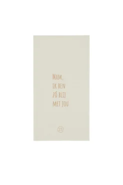 zusss servetten mam zo blij met jou 11x20cm off white