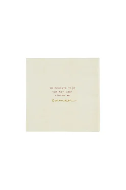 zusss servetten vierkant gedicht 16,5x16,5cm zand