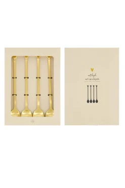 zusss set van 4 lepels hartje goud