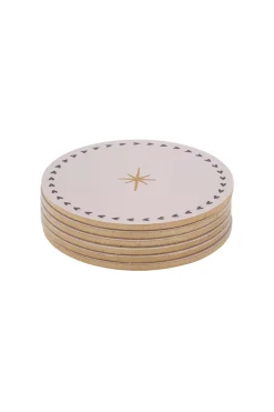 zusss set van 6 onderzetters rond zand