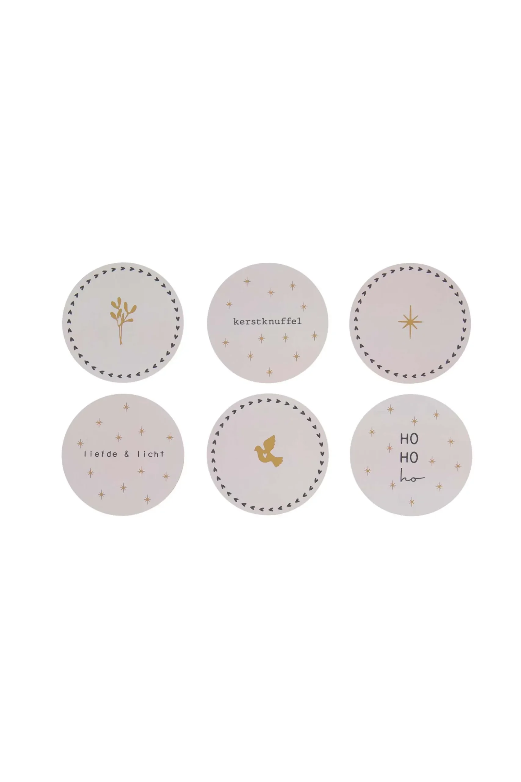 zusss set van 6 onderzetters rond zand