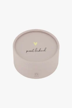 zusss Set van 6 onderzetters rond zand/antracietgrijs/terra roze