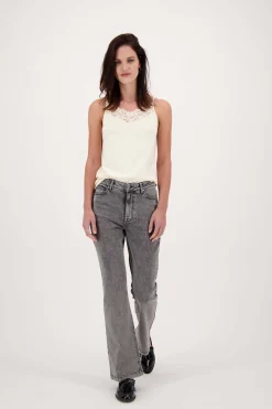 zusss spaghetti top met kant creme