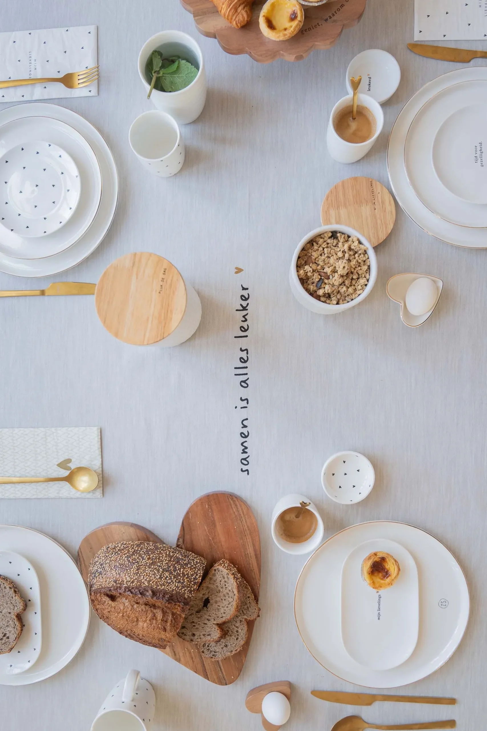 zusss tafelkleed tijd voor gezelligheid 250x150cm peper en zout