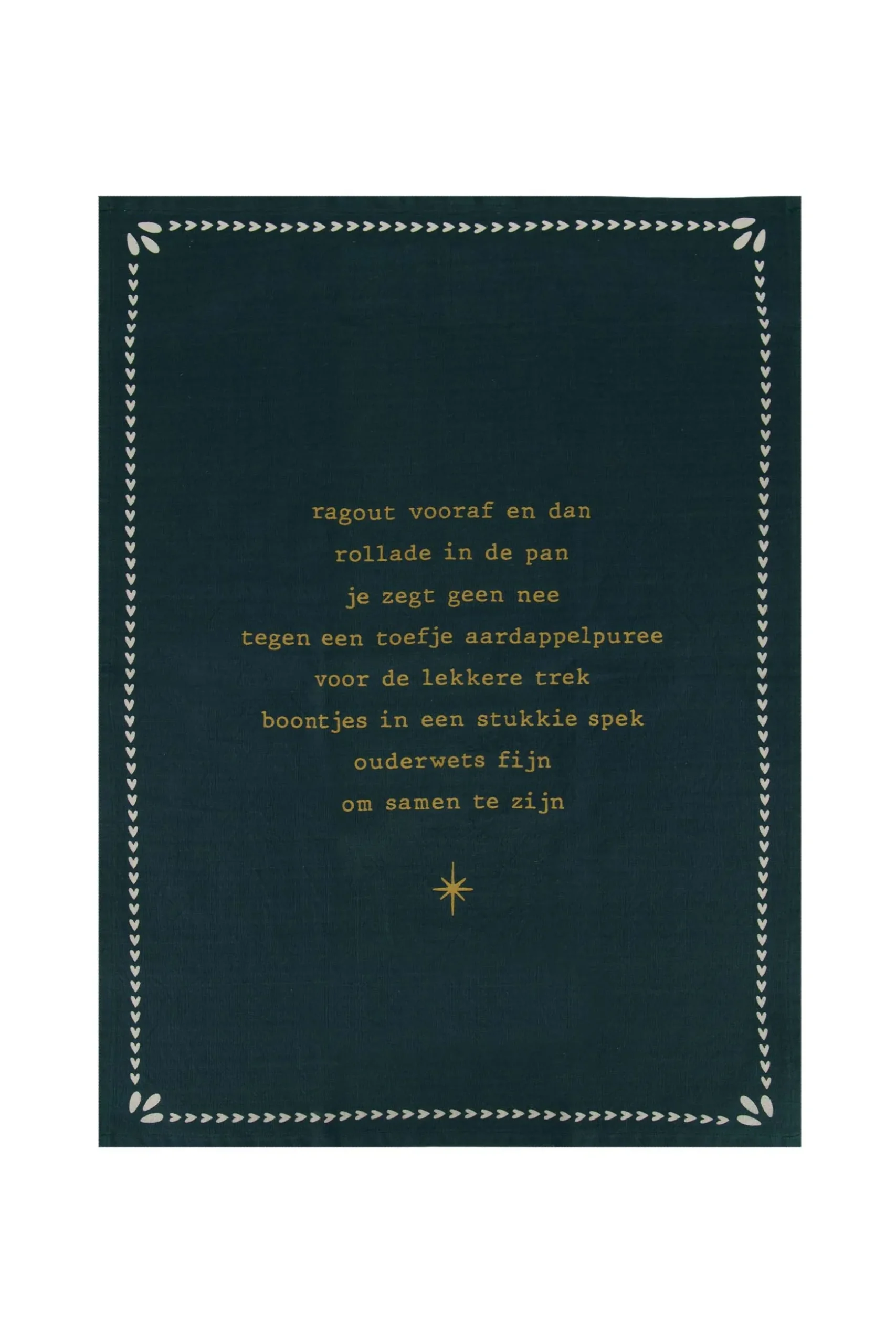 zusss theedoek gedicht donkergroen