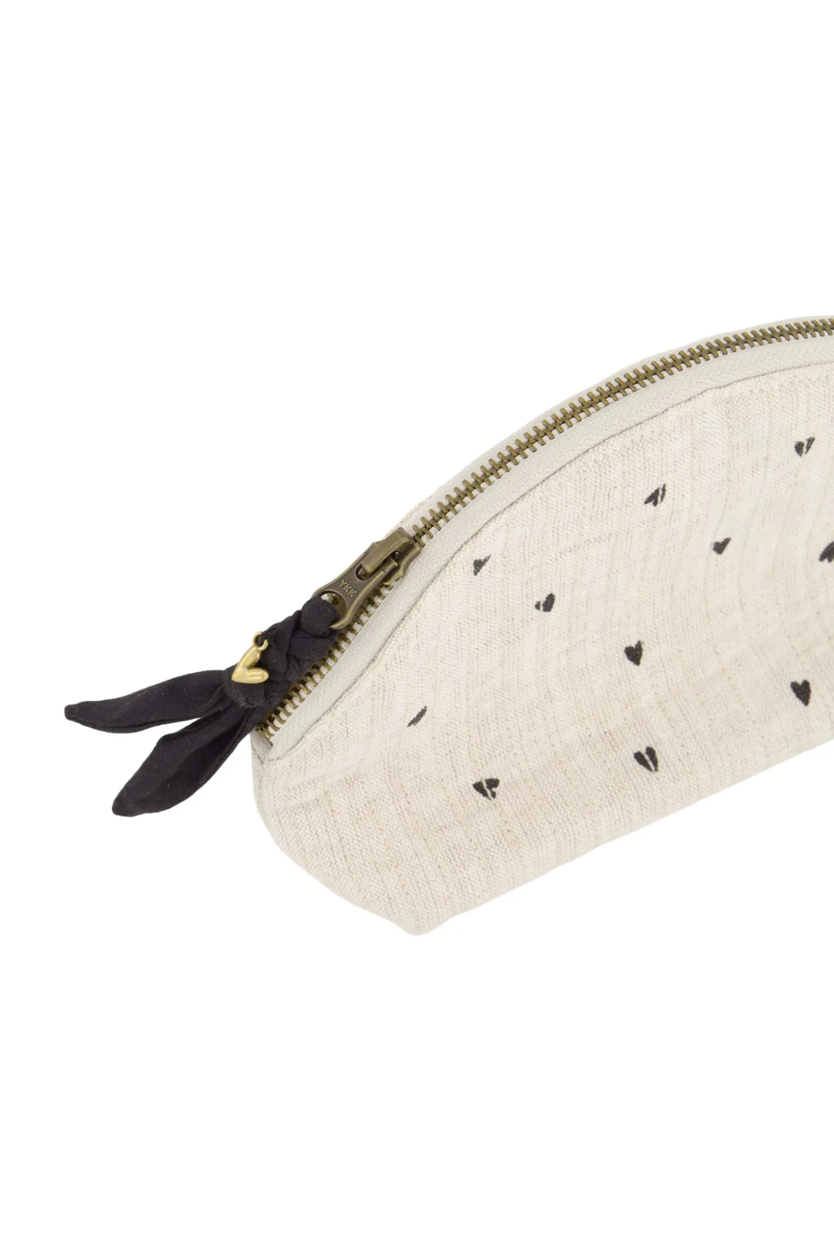 zusss toillettasje hartjes linnen/antracietgrijs