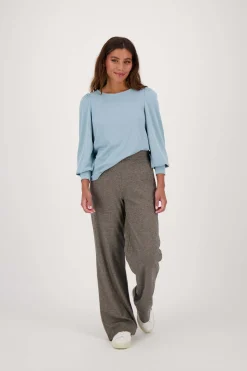 zusss top met boothals grijsblauw