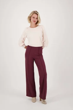 zusss top met boothals zachtroze