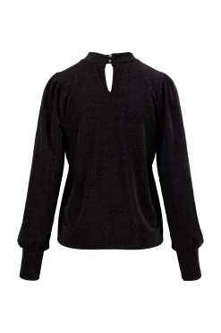 zusss top met structuur zwart