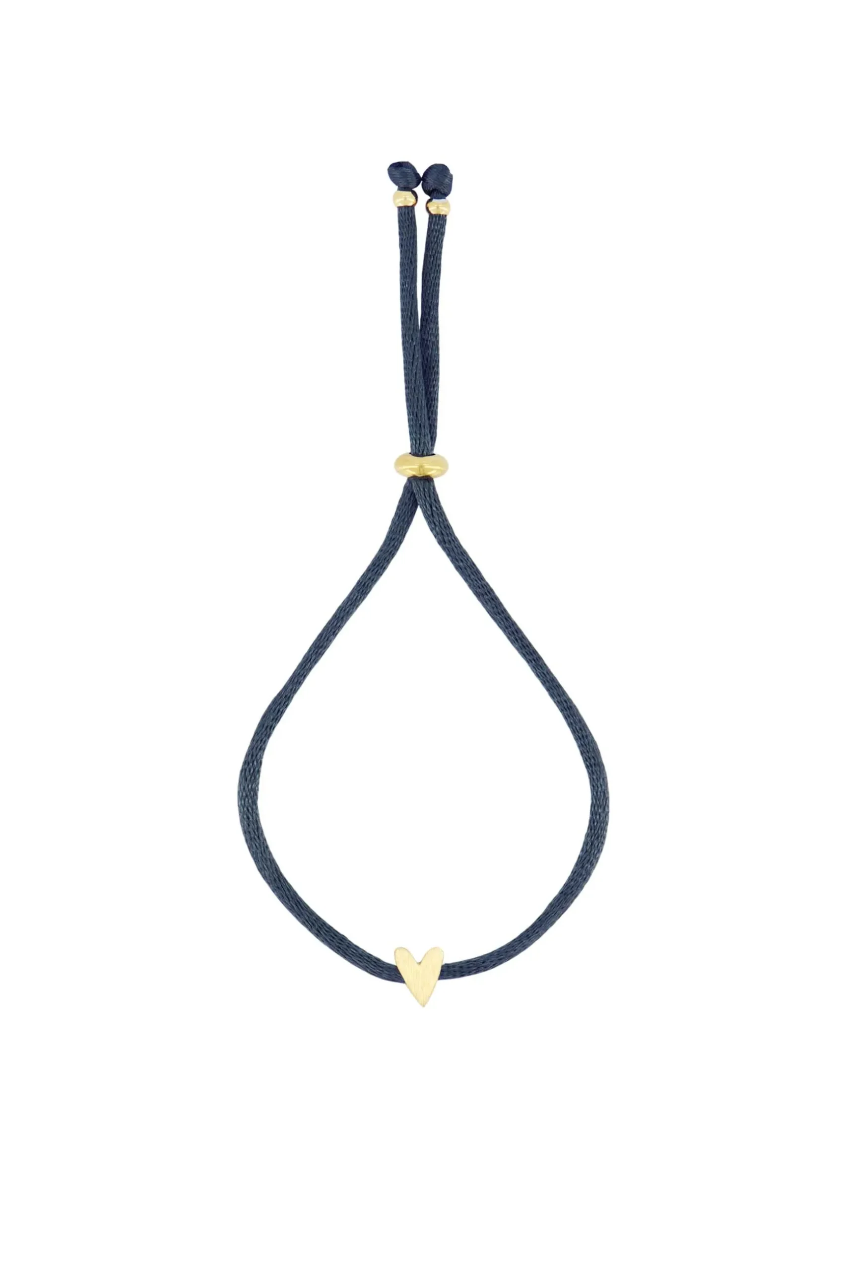 zusss touwarmbandje hartje donkerblauw