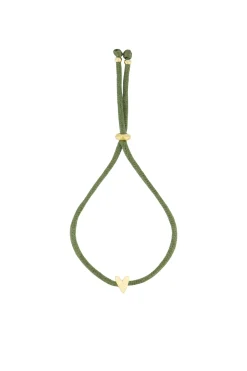 zusss touwarmbandje hartje donkergroen
