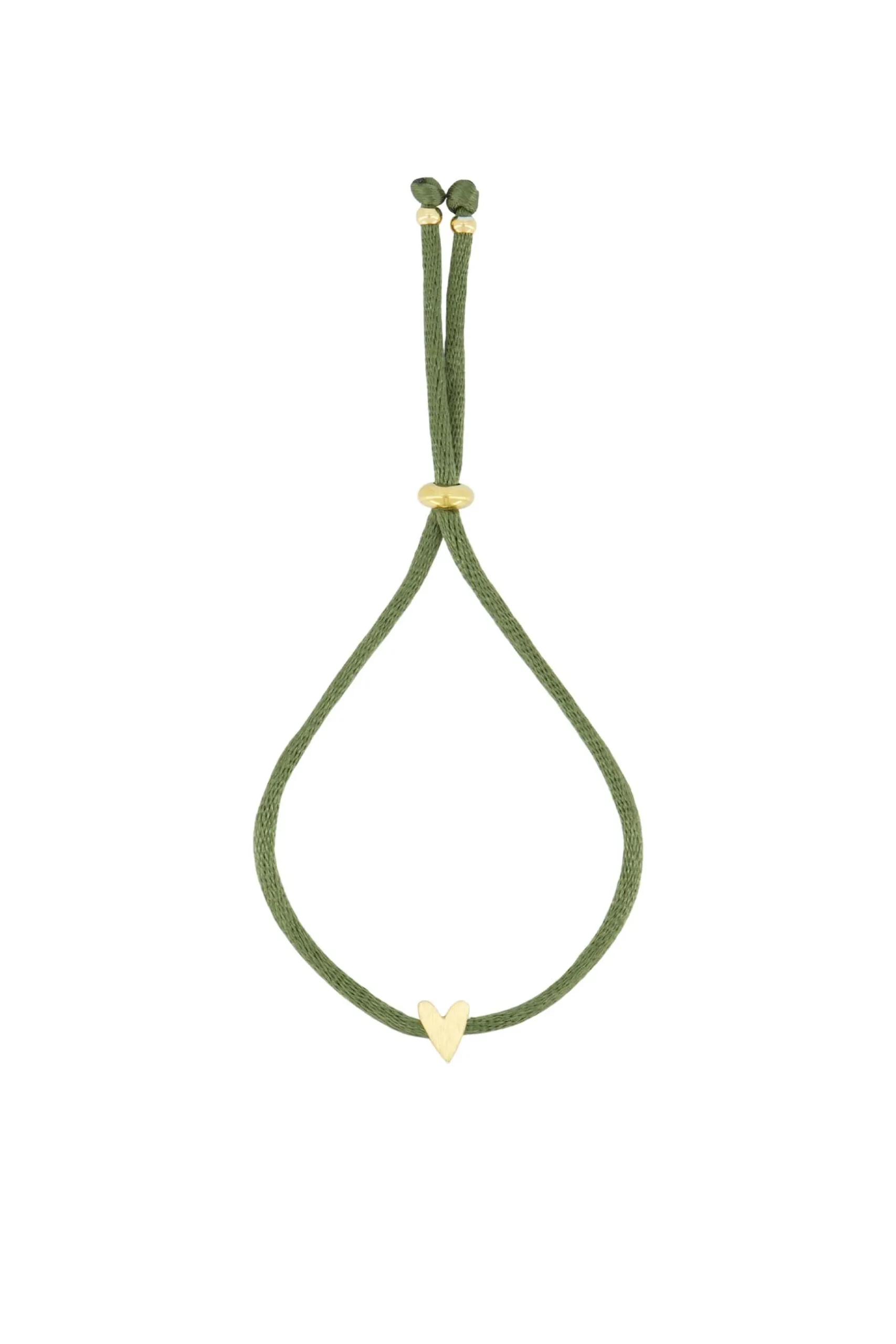 zusss touwarmbandje hartje donkergroen