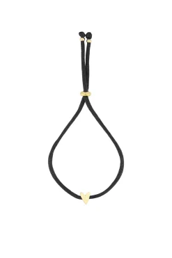 zusss touwarmbandje hartje zwart