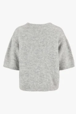 zusss trui met boothals lichtgrijs