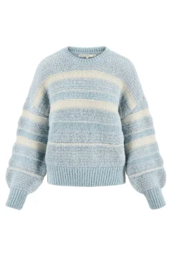 zusss trui met streep lichtblauw