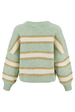zusss trui met strepen mint