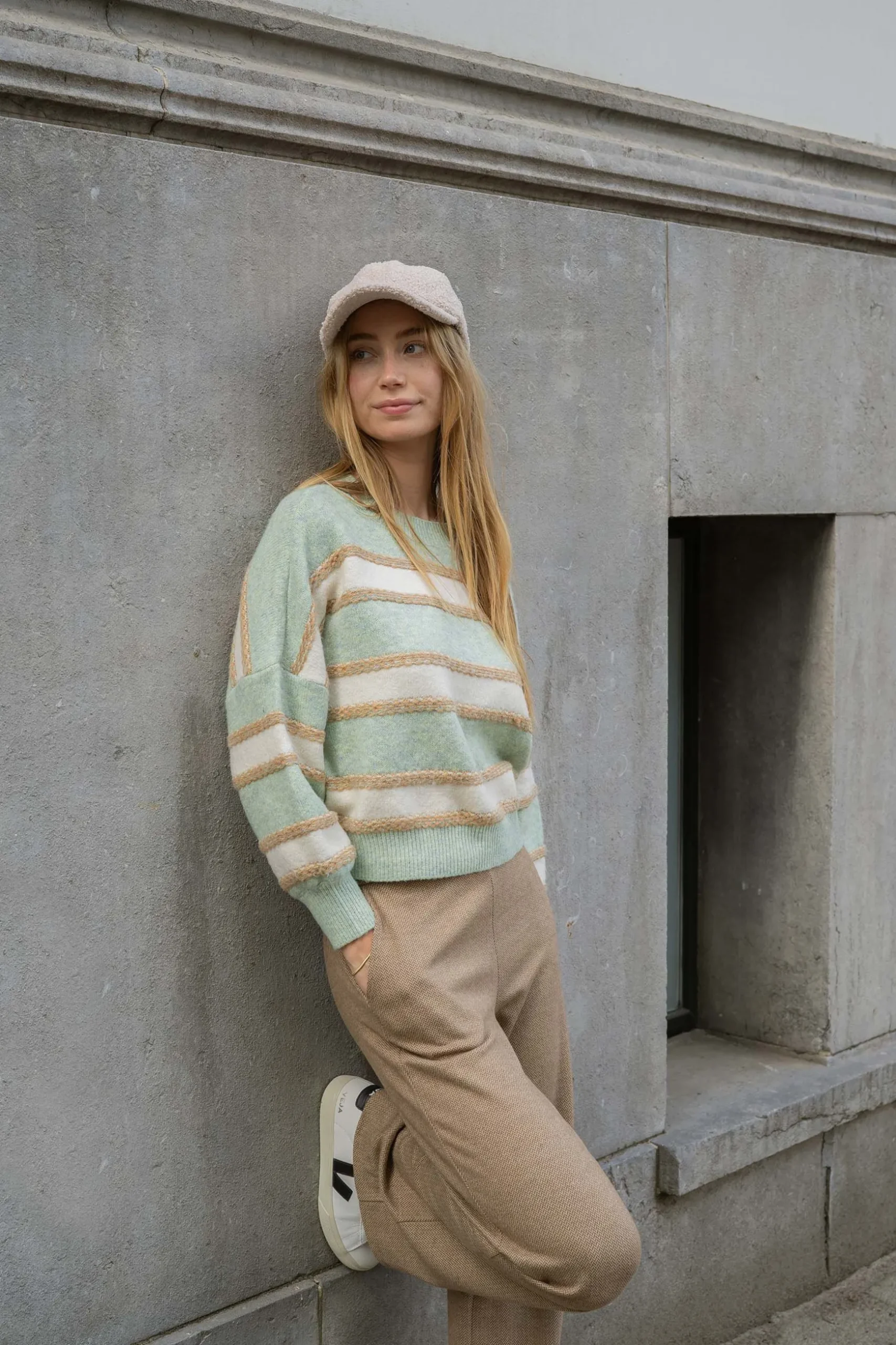 zusss trui met strepen mint