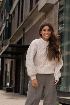 zusss trui met structuur creme