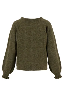 zusss vest met knopen donkergroen