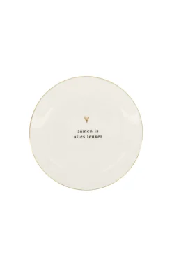 zusss wandbordje goud hartje samen is alles leuker wit