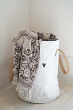 zusss wasmand klavertje S zand/antraciet